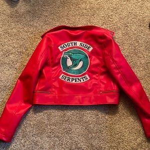 Riverdale Southside Serpent Red Leather Jacket